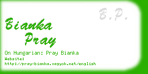 bianka pray business card